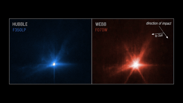 NASA voici à quoi ressemble limpact de la sonde DART sur lastéroïde