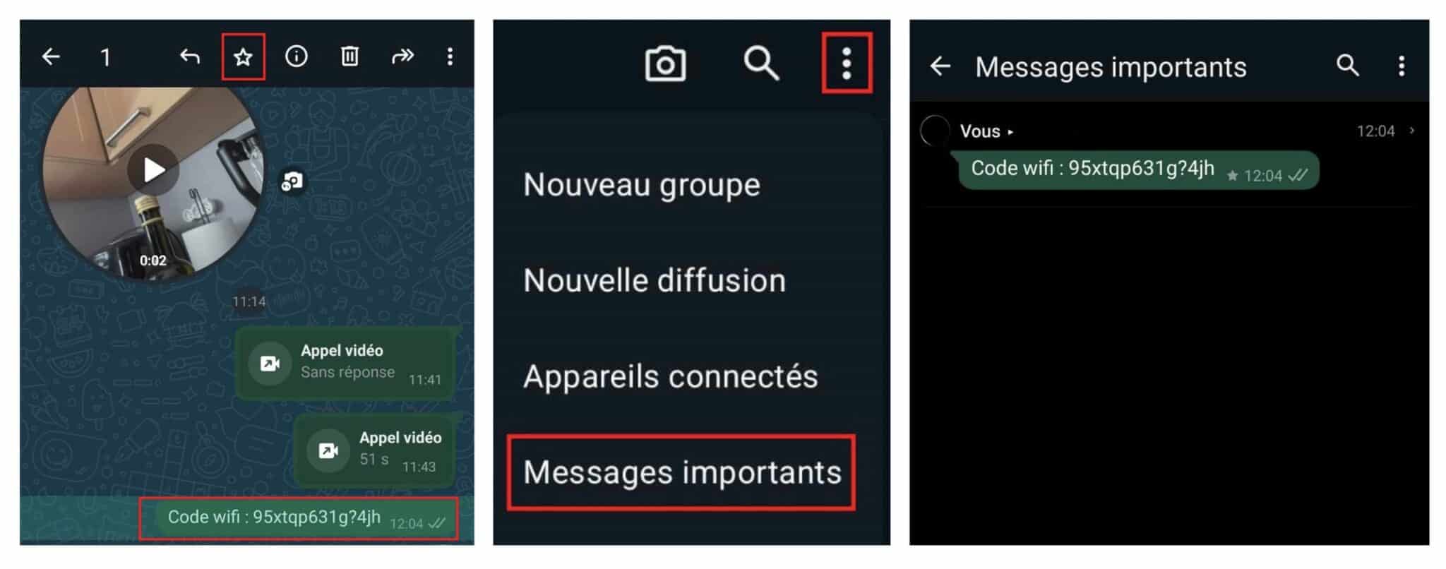 Messages importants WhatsApp