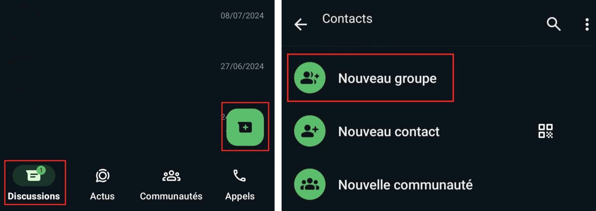 Nouveau groupe WhatsApp