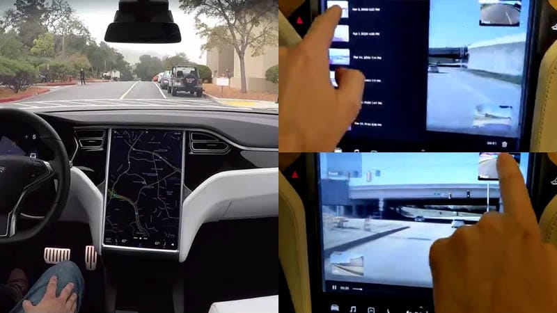 Deux rayeurs de voiture filmés par le mode Sentinelle d'une Tesla