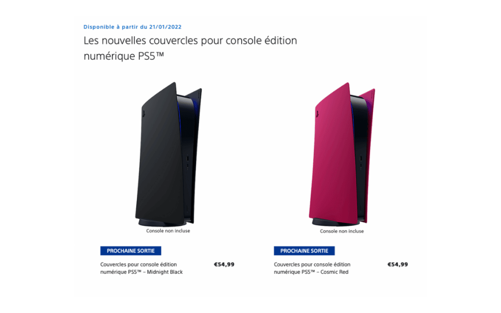 PS5 : les coques de plusieurs couleurs mises en vente - KultureGeek