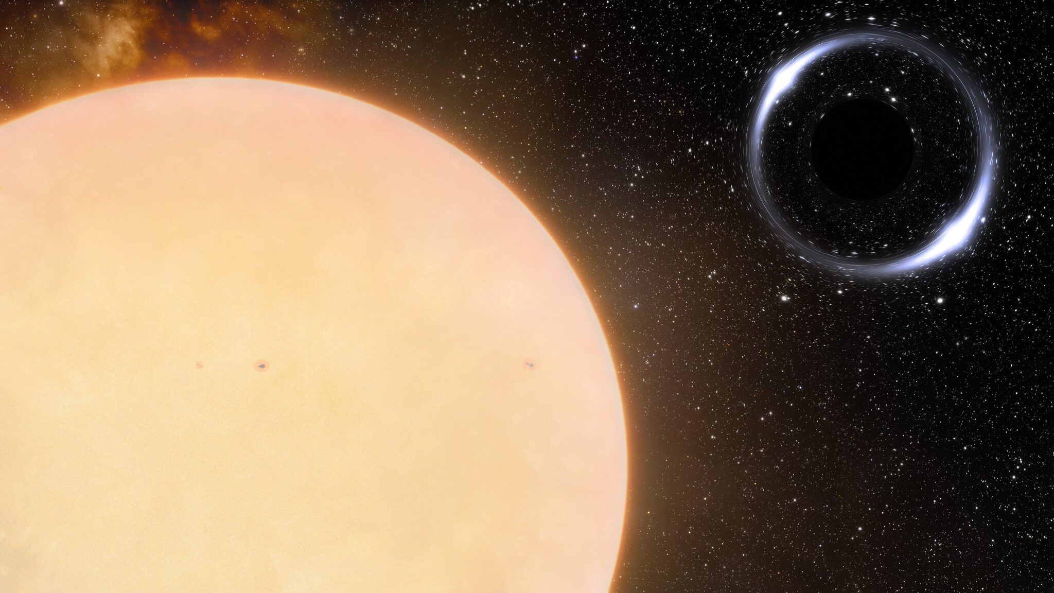 Le Soleil aurait pu dévorer un trou noir primordial, selon une étude
