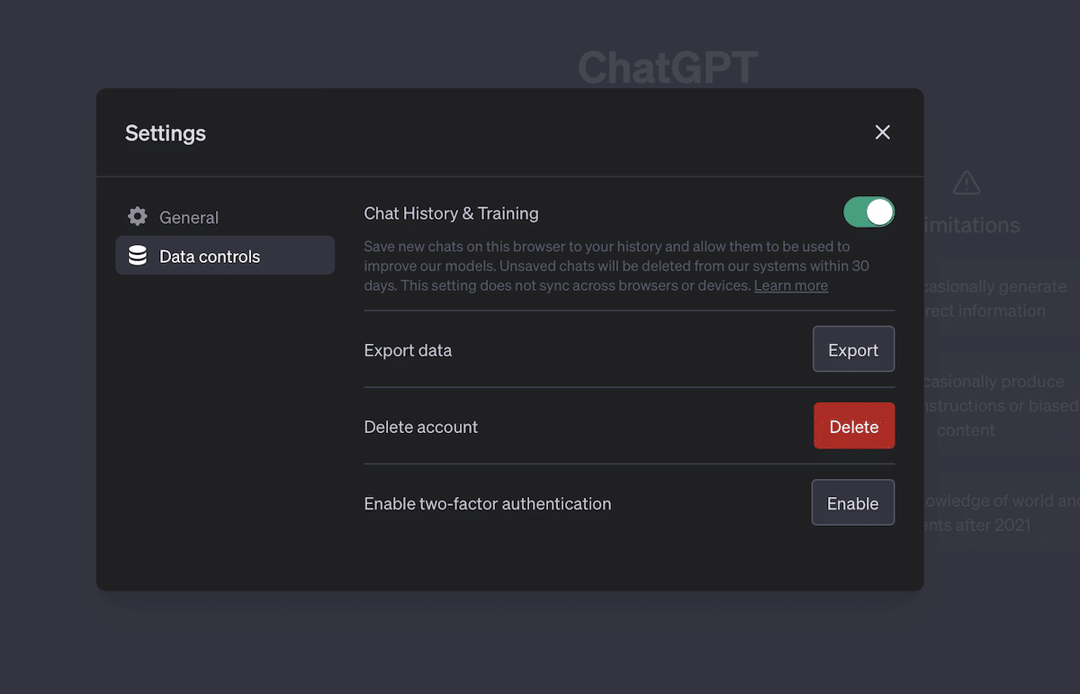Exporter les conversations ChatGPT