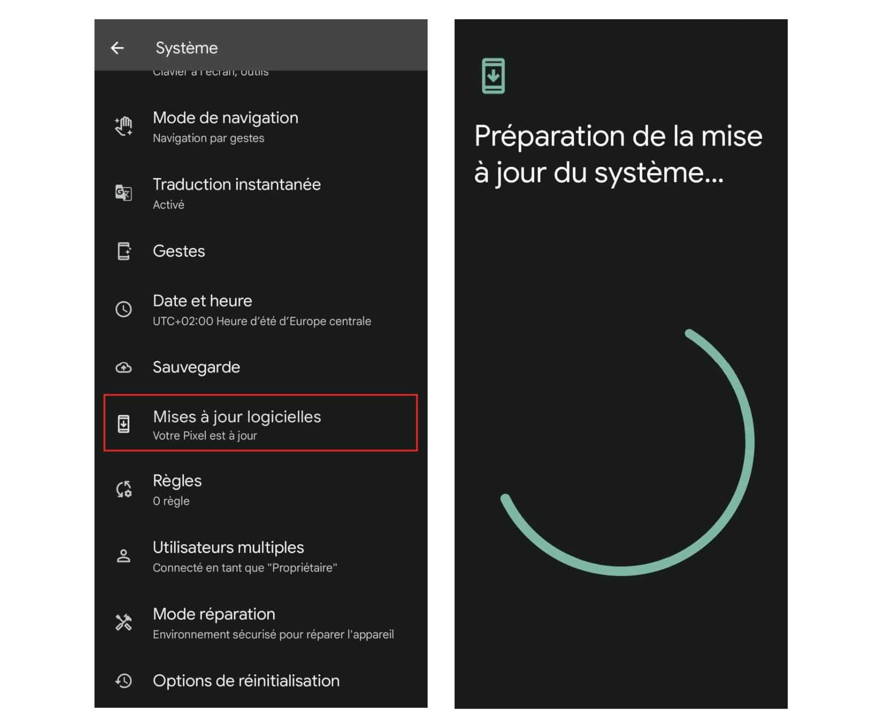 Mises à jour Android