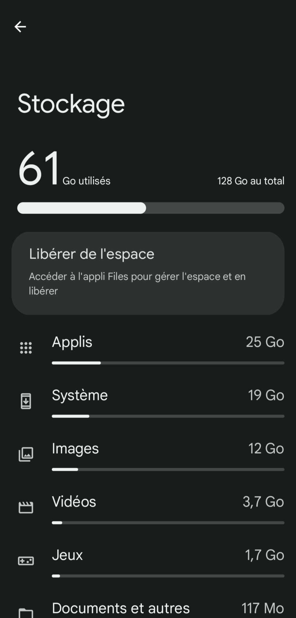 Stockage Android