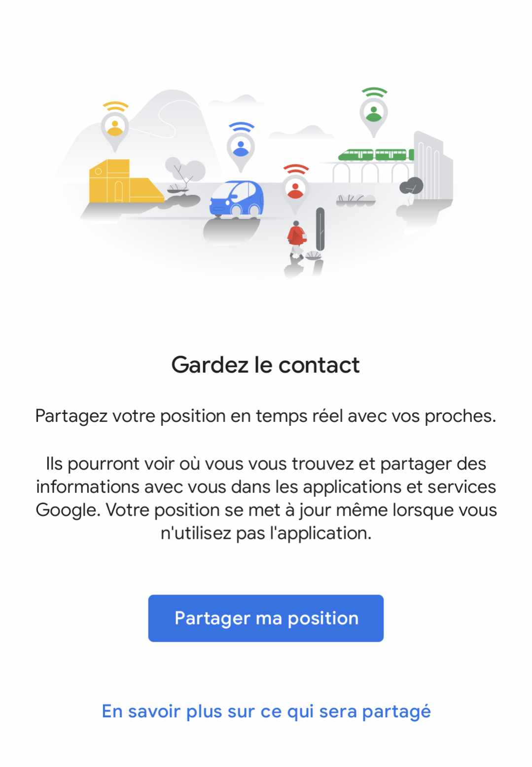 Partage de position Google Maps