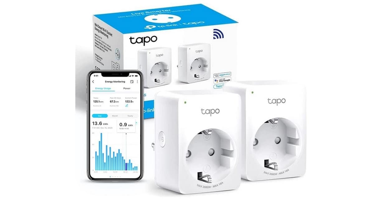 TP-Link - Mini prise connectée WiFi Tapo P100 (Lot de 2) Blanc