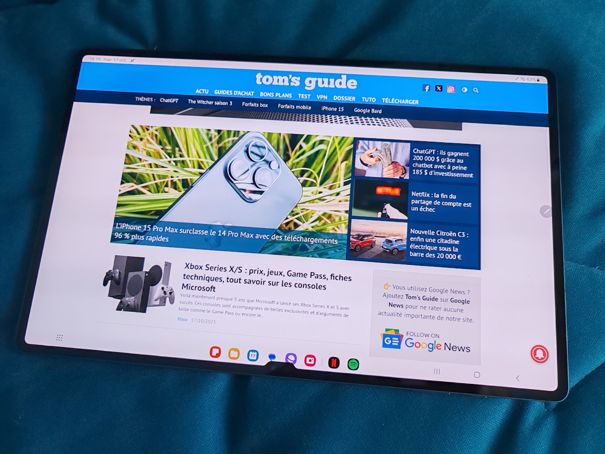 La tablette tactile Samsung Galaxy Tab S9 Ultra profite d'une