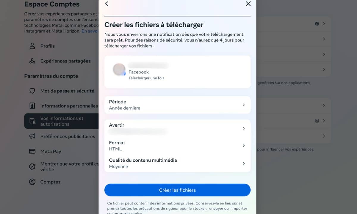tuto télécharger fichiers facebook