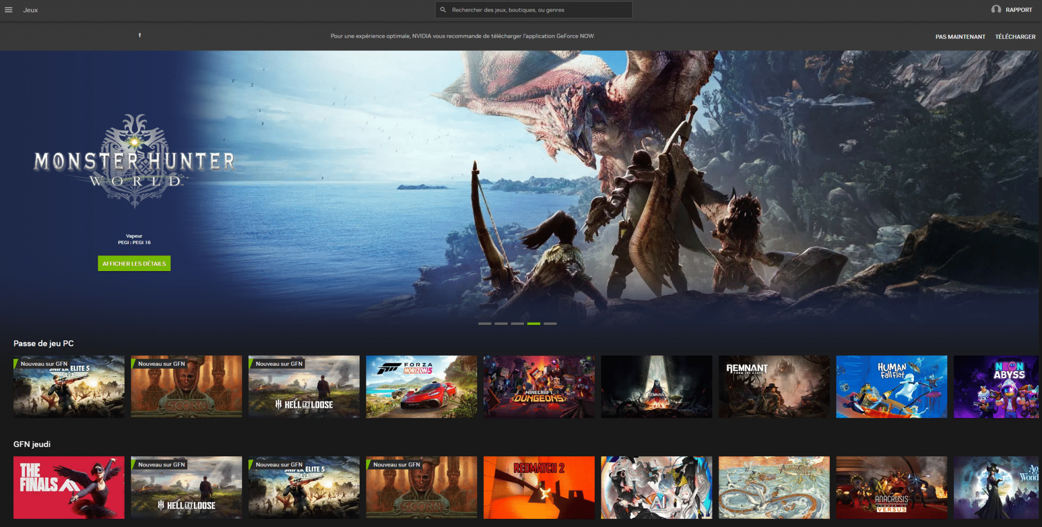 Jeux GeForce Now