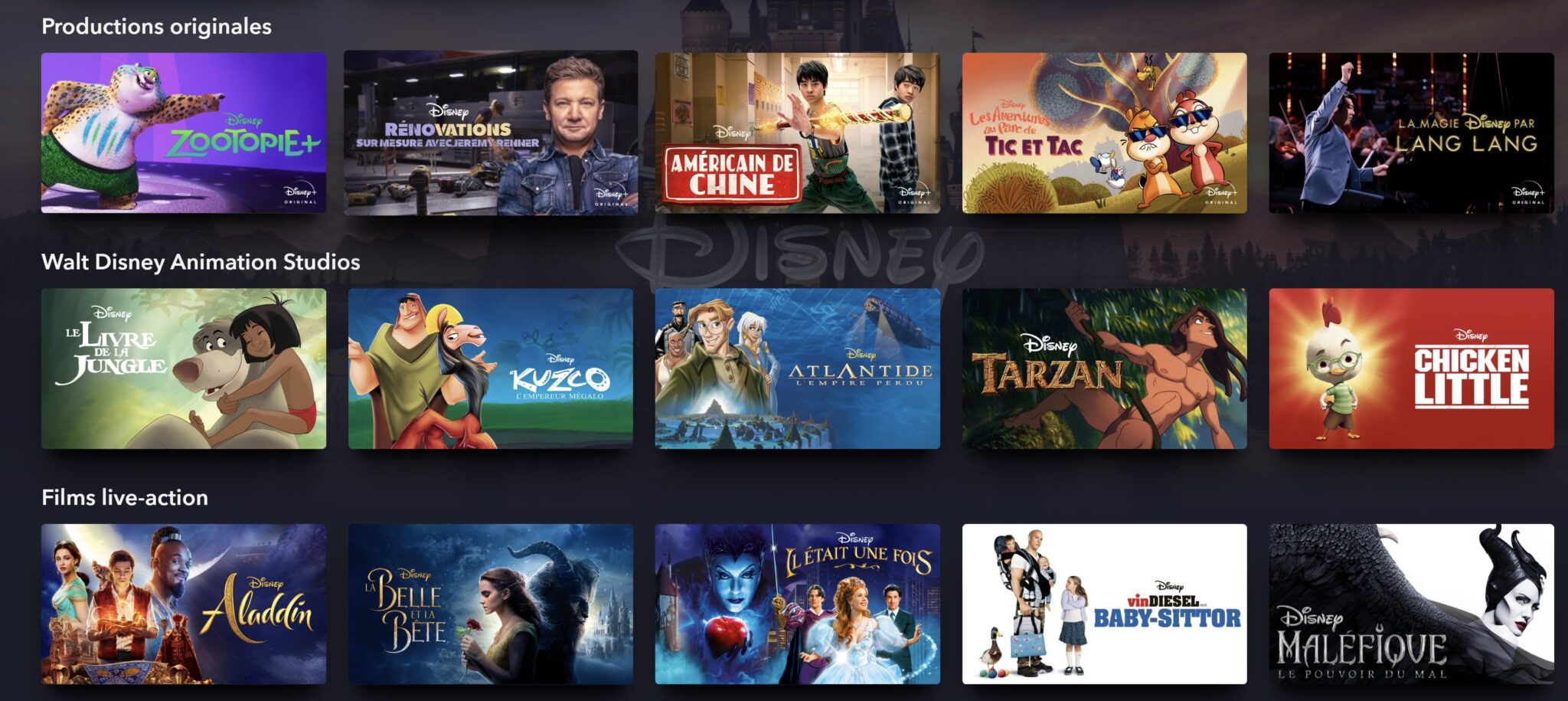 Programmes Disney+