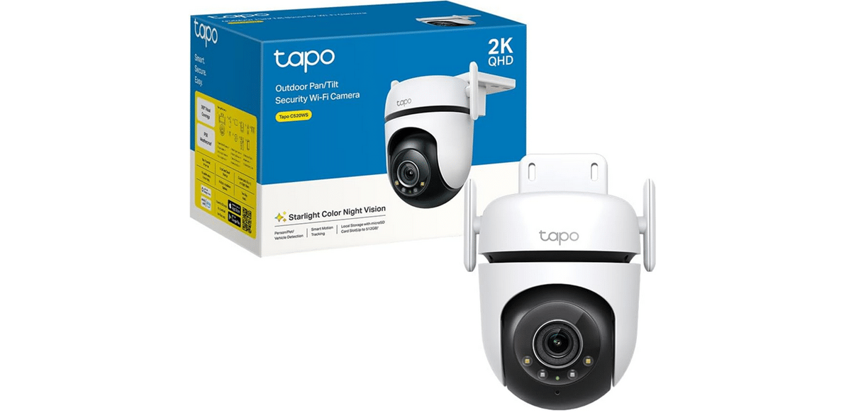 Tapo 2K Caméra Surveillance WiFi intérieure 360°…