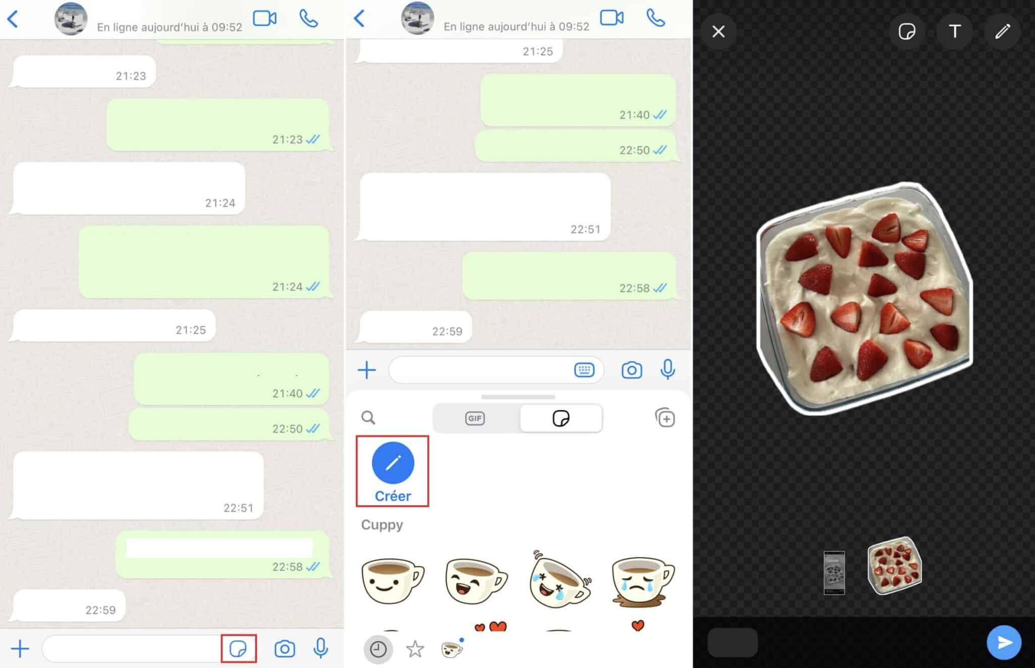 Créer sticker WhatsApp iOS iPhone