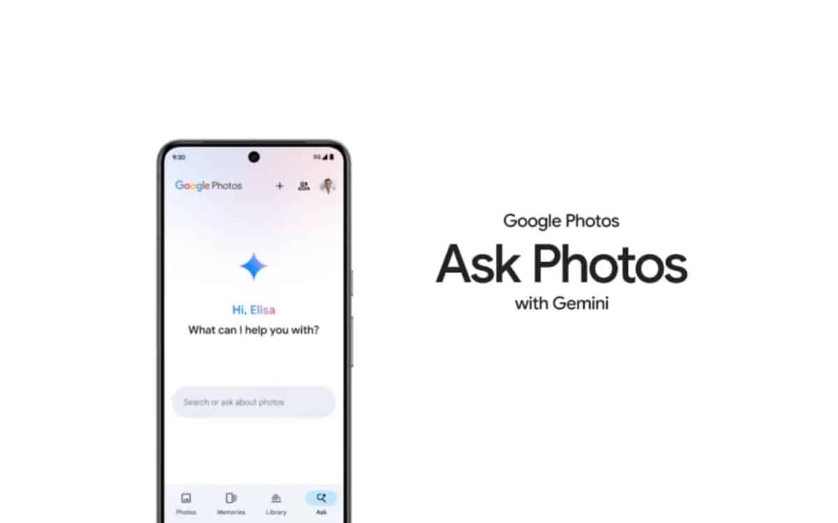 Ask Photos Google Photos IA Gemini AI intelligence artificielle application images