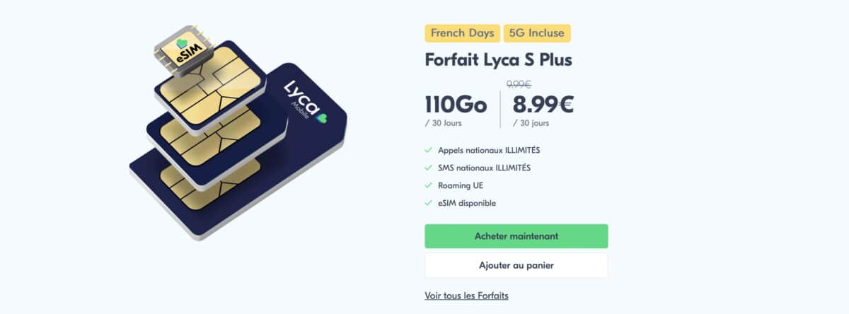 Lyca Mobile 110 Go offre imbattable