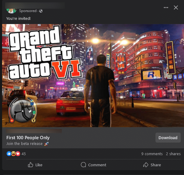 GTA 6 pub Facebook