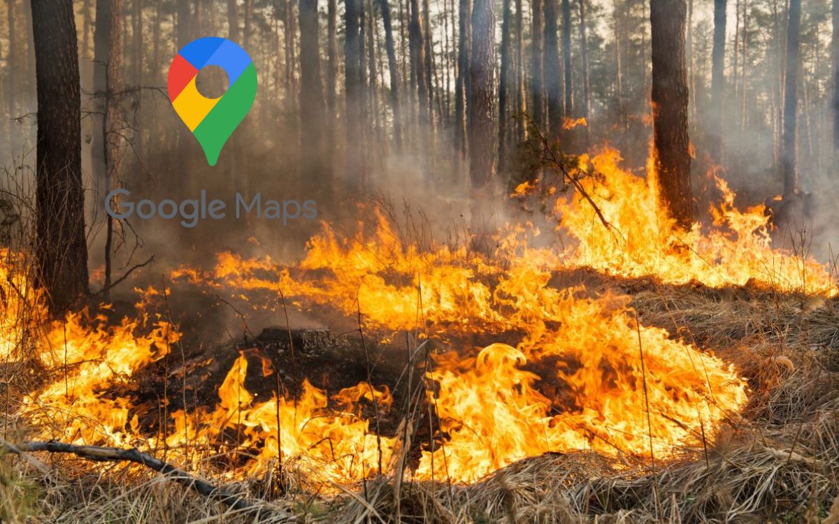 google maps incendies forêt 