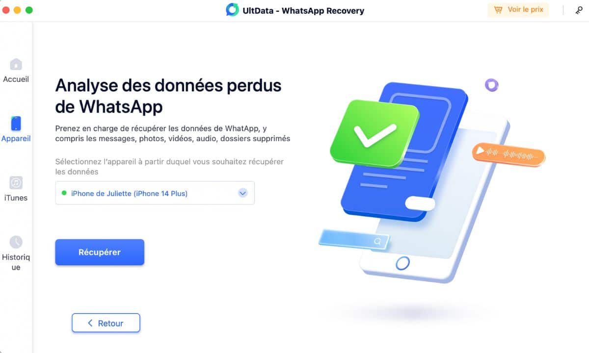 récupérer ses données whatsapp