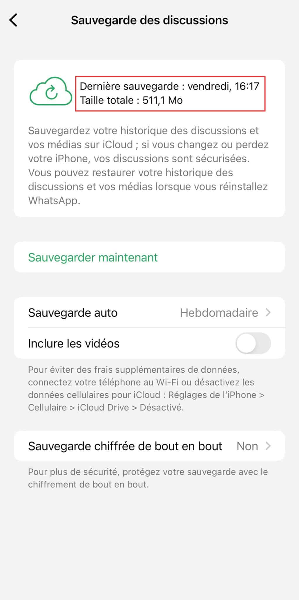 sauvegarde whatsapp