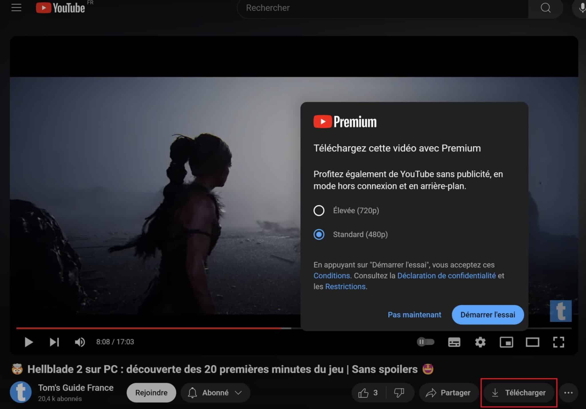 Télécharger vidéo YouTube Premium