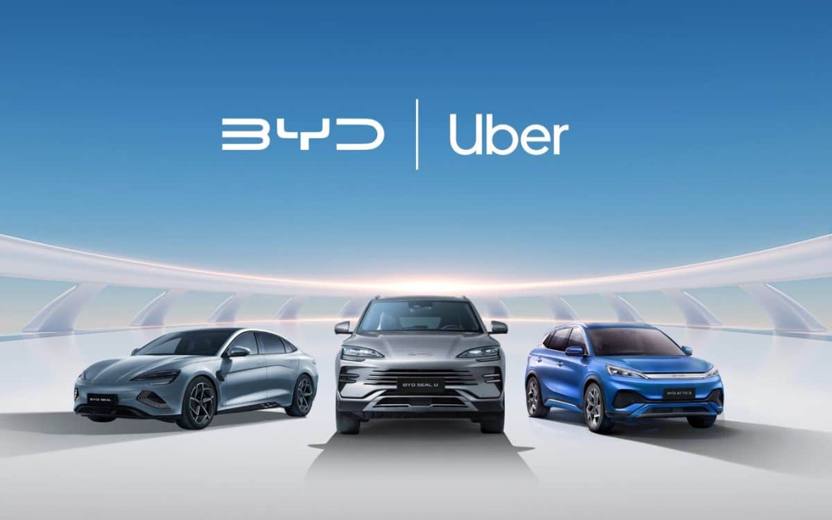 BYD Uber partenariat voiture électrique