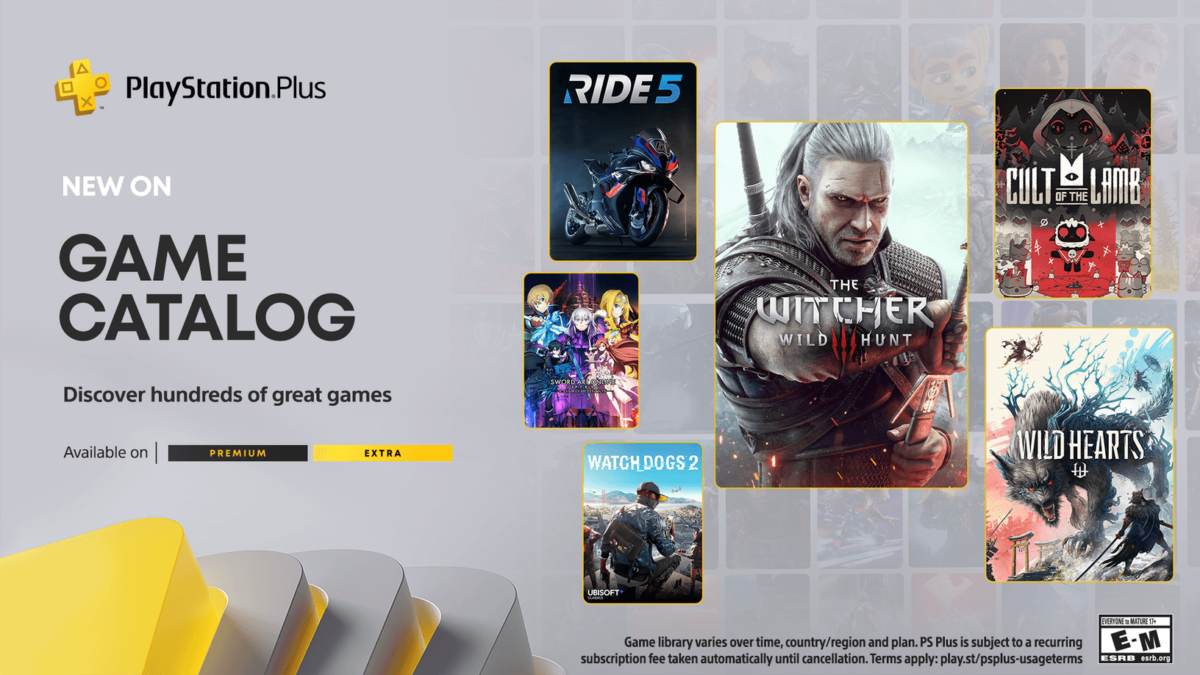 Sony PS4 PS5 PlayStation Plus The Witcher 3 août 2024 catalogue nouveautés