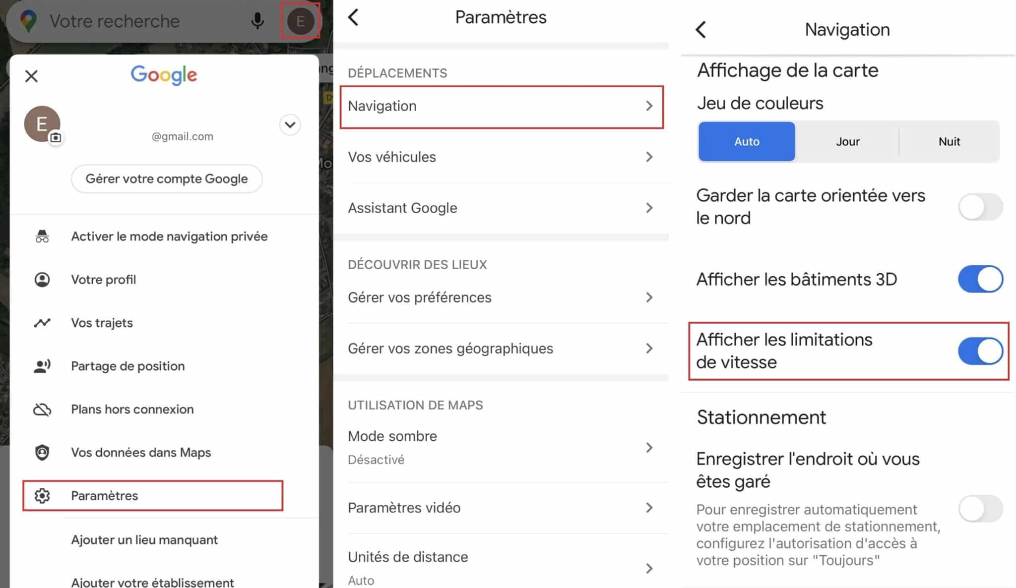 Activer compteur de vitesse dans Google Maps sur iOS