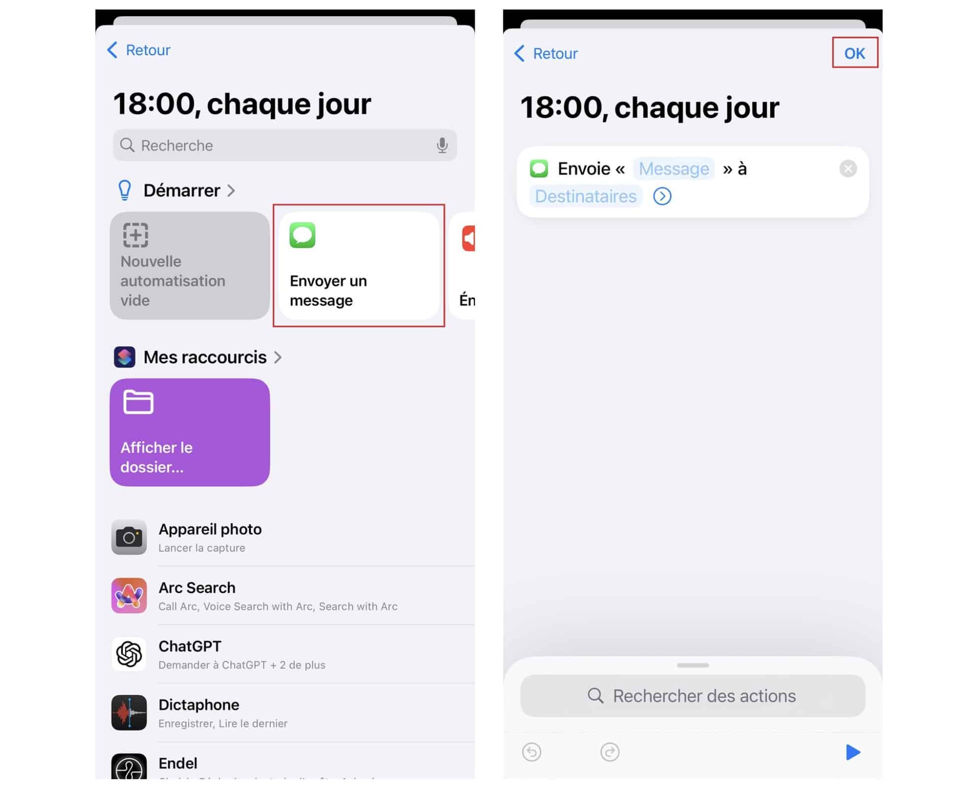 Envoyer un message planifié sur iPhone