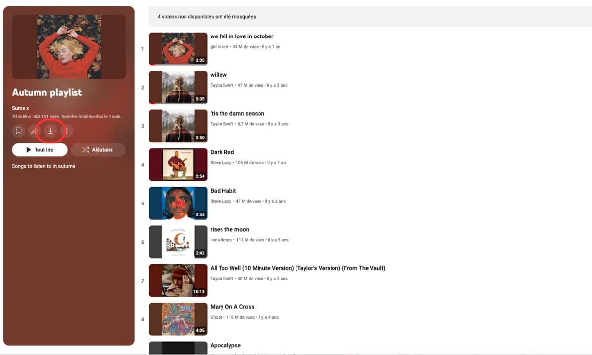 télécharger playlist youtube via un ordinateur