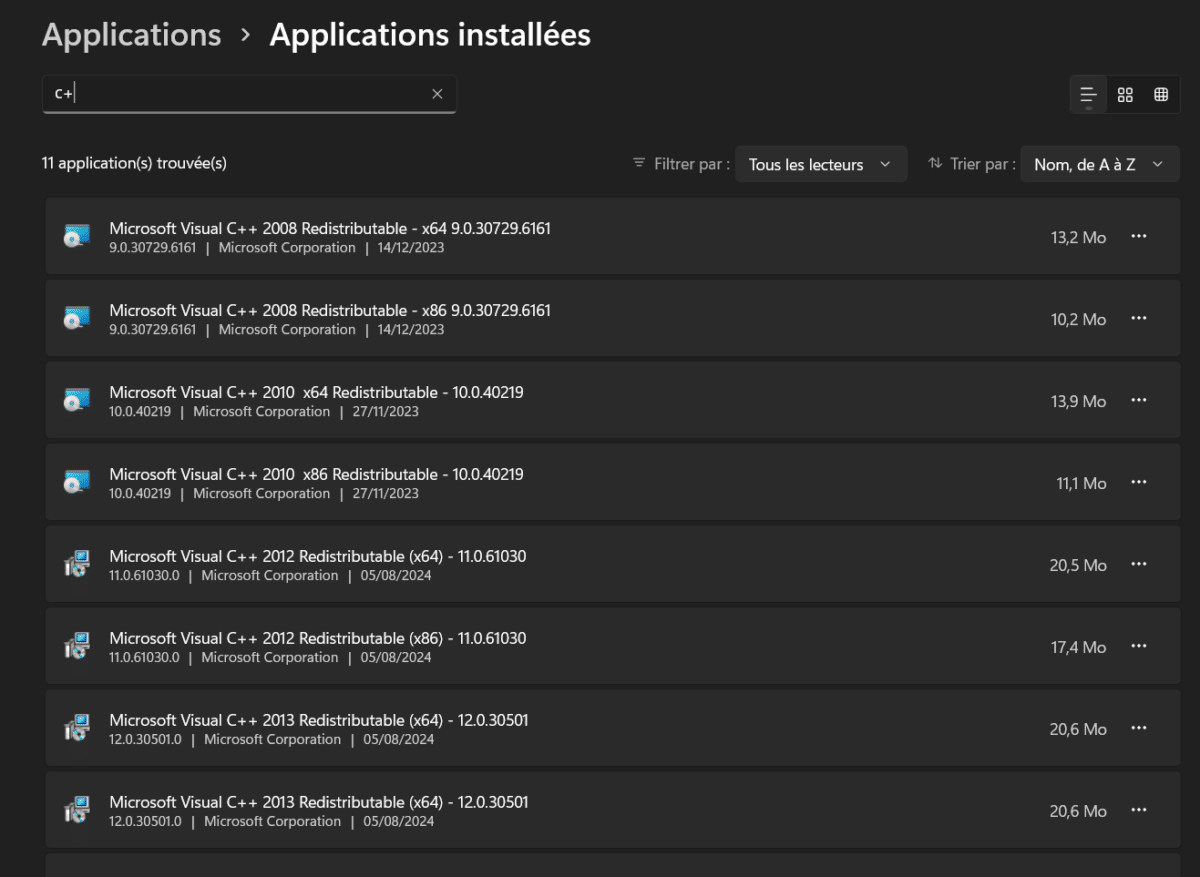 windows 11 migration c++ redistributable