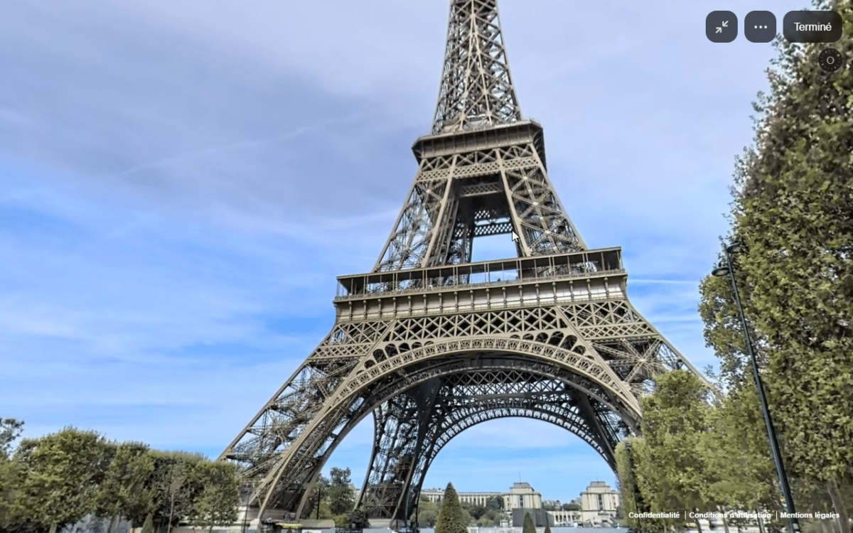 Tour Eiffel Plans Web sous Windows avec Microsoft Edge