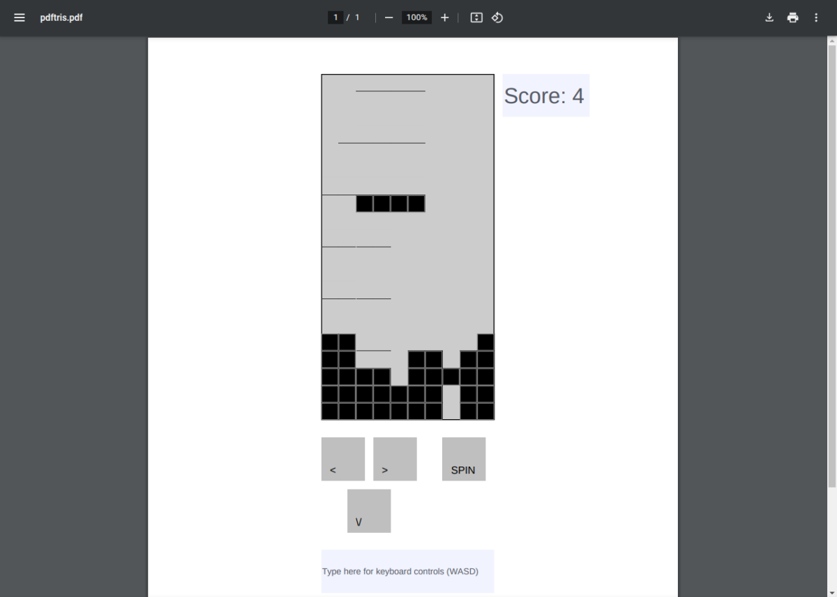 Tetris in a PDF, Thomas Rinsma