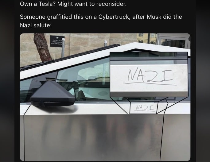 Tesla cybertruck vandalisme