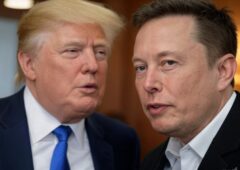 Image IA générée avec Grok de xAI représentant Elon Musk et Donald Trump