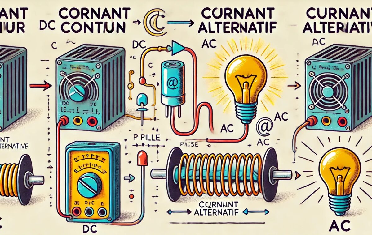 courant continu vs courant alternatif